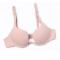 sexy slight stretch solid color gather with underwire padded bras_Black_Pink