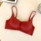sexy slight stretch solid color traceless gather lift bra_Black_White_Gray_Red