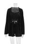 casual slight stretch simple solid color 9 colors shorts set loungewear_Black