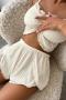 sexy non-stretch solid color sling backless shorts set  sleepwear_Black_White_Pink_Aqua Green_Light Purple_Beige