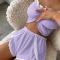 sexy non-stretch solid color sling backless shorts set  sleepwear_Black_White_Pink_Aqua Green_Light Purple