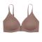 sexy slight stretch solid color sling traceless thin push-up bra_Gray_Dark Gray_Light Pink_Orange_Purple_Beige_Khaki
