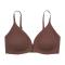 sexy slight stretch solid color sling traceless thin push-up bra_Gray_Dark Gray_Light Pink_Orange_Purple_Beige_Khaki _Brown