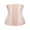 plus size stretch 4 breasted slim fit boned tighten waist trainer abdomen corset_Black_Beige