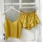 new non-stretch sexy imitation silk pure color loose two-pieces set sleepwear_Black_Pink_Red_Yellow