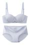 sexy stretch 4 colors lace trim padded bras sets(size run small)_Black_Light Green_Sky Blue