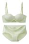 sexy stretch 4 colors lace trim padded bras sets(size run small)_Black_Light Green