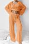 sexy slight stretch see-through crew neck pants sets sleepwear_Black_White_Gray_Orange