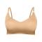 sexy plus size slight stretch seamless thin big chest bra_Black_Beige_Khaki 