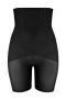sexy plus size stretch high waist tight tummy control breathable shapewear_Black