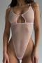 sexy slight stretch 4 colors mesh see-through hollow teddy collections_Black_White_Light Pink