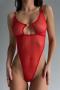 sexy slight stretch 4 colors mesh see-through hollow teddy collections_Black_White_Light Pink_Red