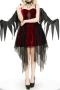 sexy slight stretch halloween vampire costumes(with wing&neck ring&hair hoop)_Black_Rose Red