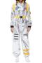 non-stretch halloween astronaut costumes(with belt)_Yellow