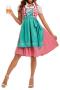 plus size non-stretch 5 colors oktoberfest maid costumes_Black_Aqua Green