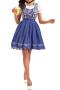 plus size non-stretch 5 colors oktoberfest maid costumes_Black_Aqua Green_Dark Green_Haze Blue
