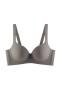 stretch gather 4 colors solid color padded with underwire bras_Black_Dark Gray