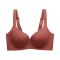stretch gather 4 colors solid color padded with underwire bras_Black_Dark Gray_Rose Red
