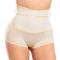 sexy plus size high stretch high waist shapewear shorts_Black_Beige