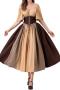 plus size non-stretch 6 colors contrast color with corset costumes_Gray_Yellow_Light Green_Green_Light Purple_Khaki