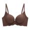 sexy stretch solid color gather padded bras(size runs small)_Black_Rose Red_Beige_Brown