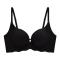 sexy stretch solid color gather padded bras(size runs small)_Black