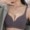 slight stretch traceless solid color breathable padded bras(size runs small)_Light Green_Dark Purple