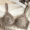 slight stretch flower embroidery gather padded bras(size runs small)_Black_White_Green_Brown