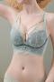 slight stretch lace 5 colors contrast color padded bras(size runs small)_Black_Pink_Yellow_Green
