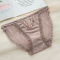 three pcs new stretch mesh low-waist panties(size run small)_Black_Pink_Rose Red_Haze Blue_Beige_Khaki
