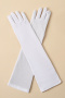 one pair new stretch halloween solid color gloves(length:43cm)_Black_White