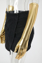 one pair new stretch halloween holographic gloves(length:45cm)_Black_Pink_Red_Magenta_Sky Blue_Blue_Purple_Gold