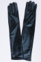 one pair new stretch halloween holographic gloves(length:45cm)_Black