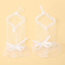 one pair new halloween lace bow-knot decor gloves(length:18cm)_Black_White