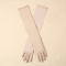 one pair new see-through mesh solid color halloween gloves(length:53cm)_Black_White_Pink_Beige