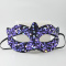 two pcs halloween dance party pvc sequin mask(20*8cm)_Green_Sky Blue_Purple