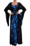 plus size slight stretch halloween hooded palace dress costumes_Black_Rose Red_Blue
