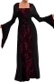 plus size slight stretch halloween hooded palace dress costumes_Black_Rose Red