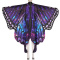 halloween non-stretch gradient color butterfly cloak(165*135cm)_Blue