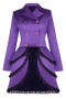 halloween plus size non-stretch gothic maid costumes_Black_Purple