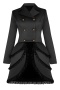 halloween plus size non-stretch gothic maid costumes_Black