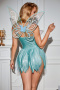 sexy with butterfly wings jungle fairy cosplay costume with thong new add color_Light Green_Sky Blue