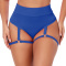 sexy plus size high stretch 4 colors high waist ring linked panties_Black_Magenta_Light Green_Blue