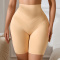sexy high stretch breathable high waist trim butt lifter shorts_Black_Beige