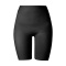 sexy high stretch breathable high waist trim butt lifter shorts_Black