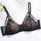 sexy slight stretch 4 colors lace padded bras(size run small)_Black