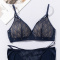 sexy slight stretch lace padded bras(size run small)_Black_White_Dark Blue