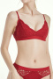 sexy slight stretch 6 colors lace solid color padded bras(size run small)_Black_Pink_Red