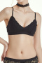 sexy slight stretch 6 colors lace solid color padded bras(size run small)_Black