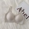 sexy slight stretch 6 colors solid color traceless gather padded bras_Black_Gray